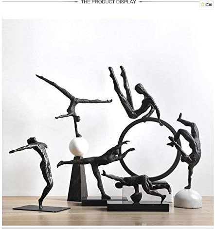 Antique Bronze-Look Male Gymnast Sculpture,Modern Simplicity Metal Statue,Tabletop Decoration for Home Office Study Ornament-j 34x13x27cm(13x5x11inch) 34x13x27cm(13x5x11inch) Gift