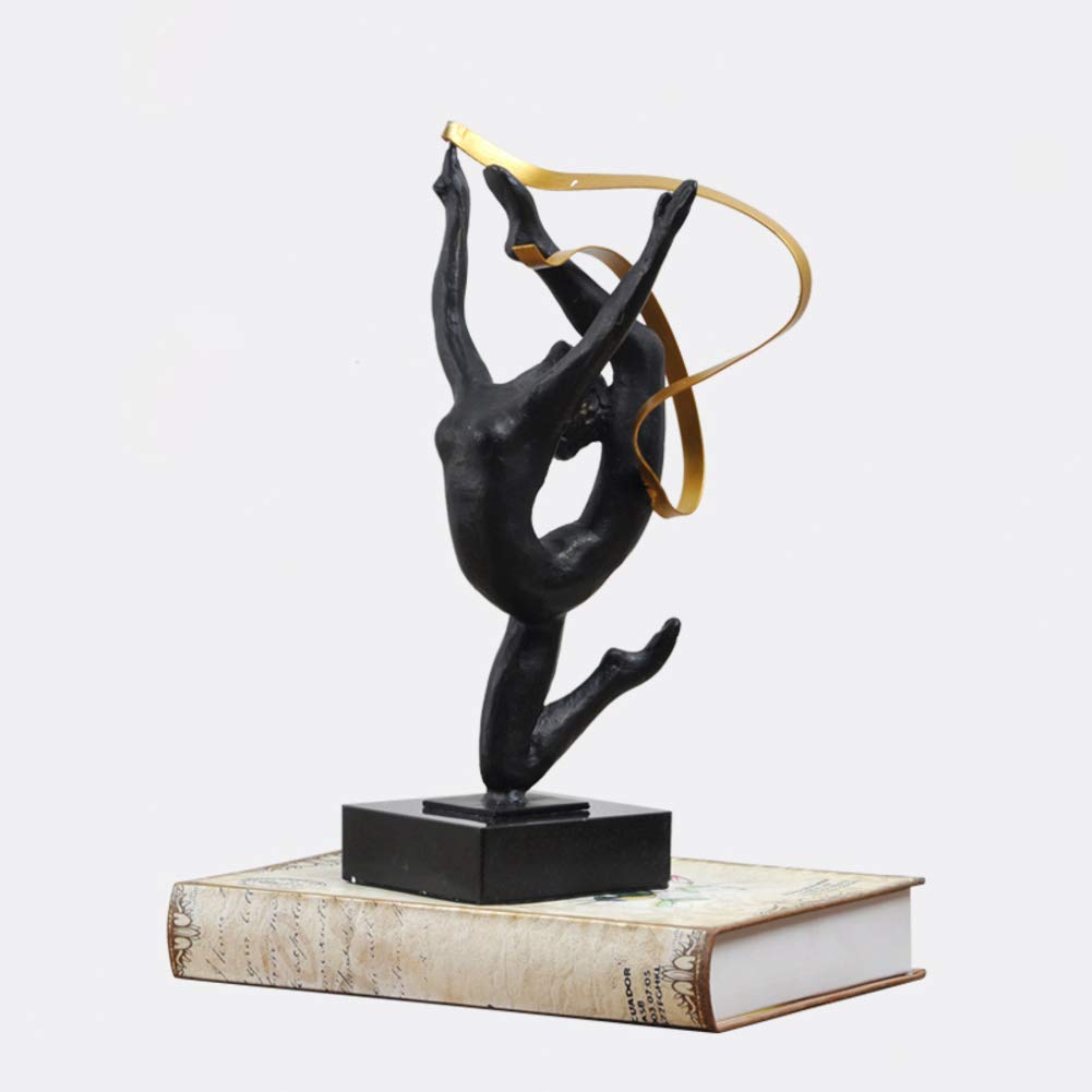 Antique Bronze-Look Male Gymnast Sculpture,Modern Simplicity Metal Statue,Tabletop Decoration for Home Office Study Ornament-j 34x13x27cm(13x5x11inch) 34x13x27cm(13x5x11inch) Gift