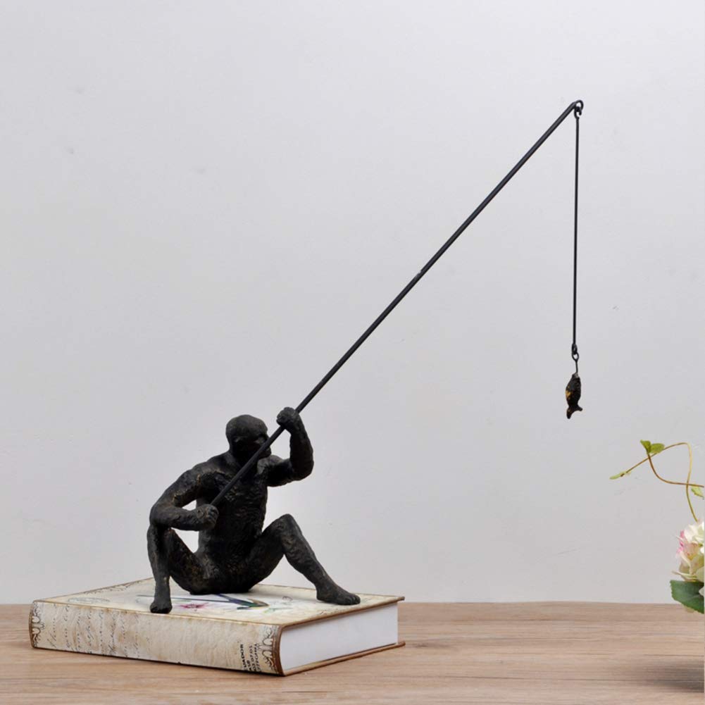 Antique Bronze-Look Male Gymnast Sculpture,Modern Simplicity Metal Statue,Tabletop Decoration for Home Office Study Ornament-j 34x13x27cm(13x5x11inch) 34x13x27cm(13x5x11inch) Gift