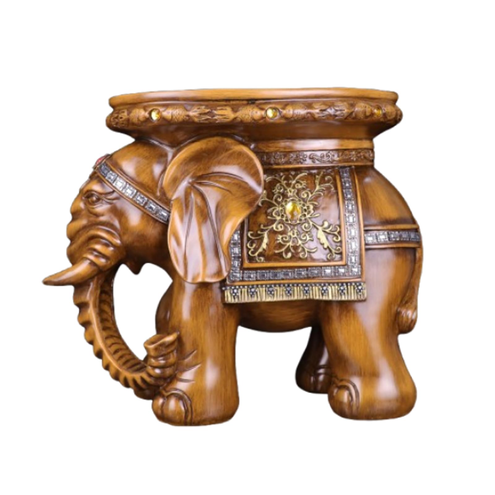Money Elephant Figurine Elephant Statue Elephant Figurine China Style Feng Shui Chinese Statue Figurine Home Office Decor for Romance and Love,C,40 * 25 * 35cm