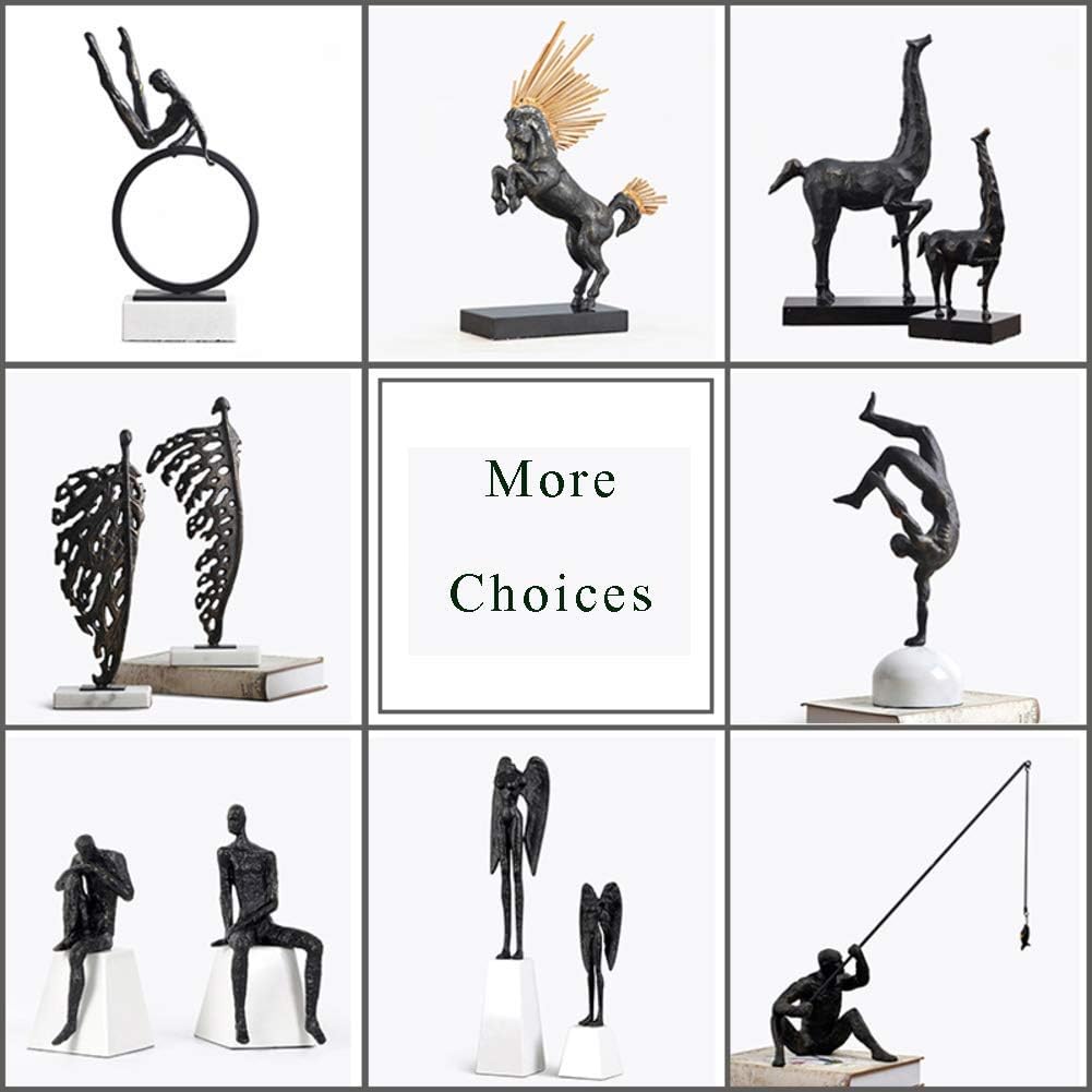 Antique Bronze-Look Male Gymnast Sculpture,Modern Simplicity Metal Statue,Tabletop Decoration for Home Office Study Ornament-j 34x13x27cm(13x5x11inch) 34x13x27cm(13x5x11inch) Gift