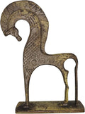 Iconsgr Ancient Greek Bronze Museum Statue Replica of Horse from Geometric Era – Handmade in Greece Using Lost Wax Technique – 6.3x5.1 in / 16x13 cm (1124)