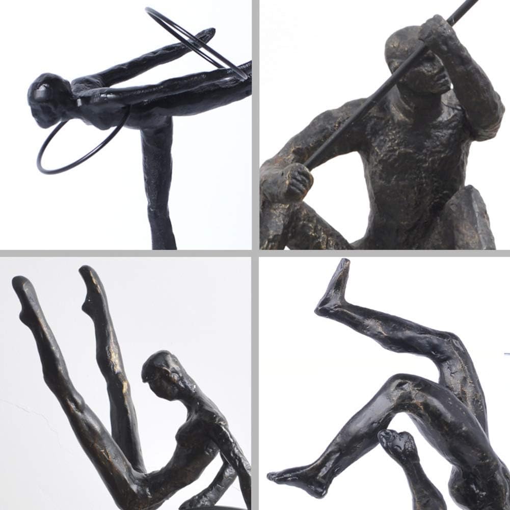 Antique Bronze-Look Male Gymnast Sculpture,Modern Simplicity Metal Statue,Tabletop Decoration for Home Office Study Ornament-j 34x13x27cm(13x5x11inch) 34x13x27cm(13x5x11inch) Gift