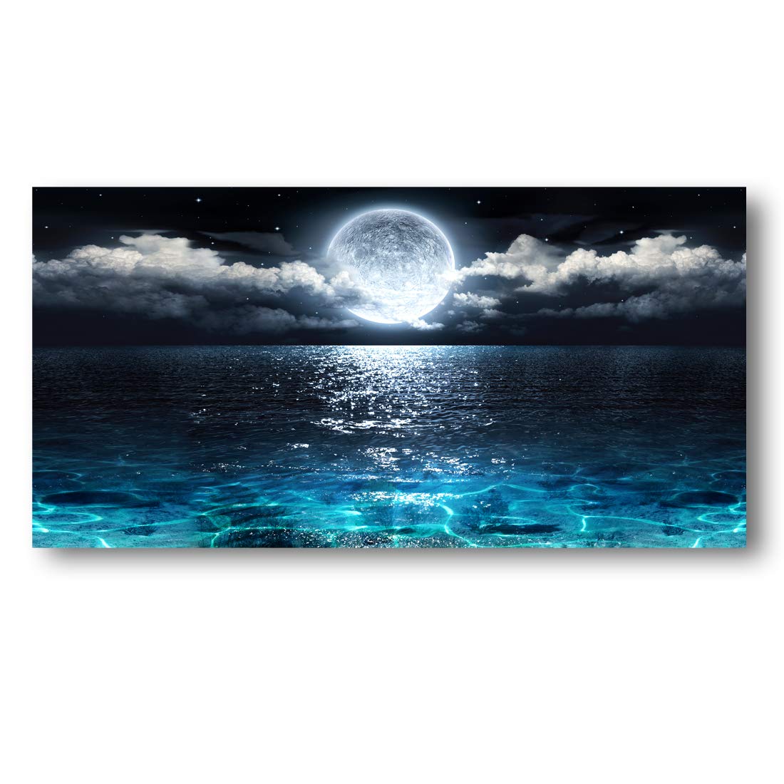 Abstract Canvas Wall Art for Living room Office Bedroom Golden Blue Wall Art Print Oil Paintings Modern Abstract River Texture Pictures Wall Decor Artwork Waterproof Ready to Hang - 20in * 40inch