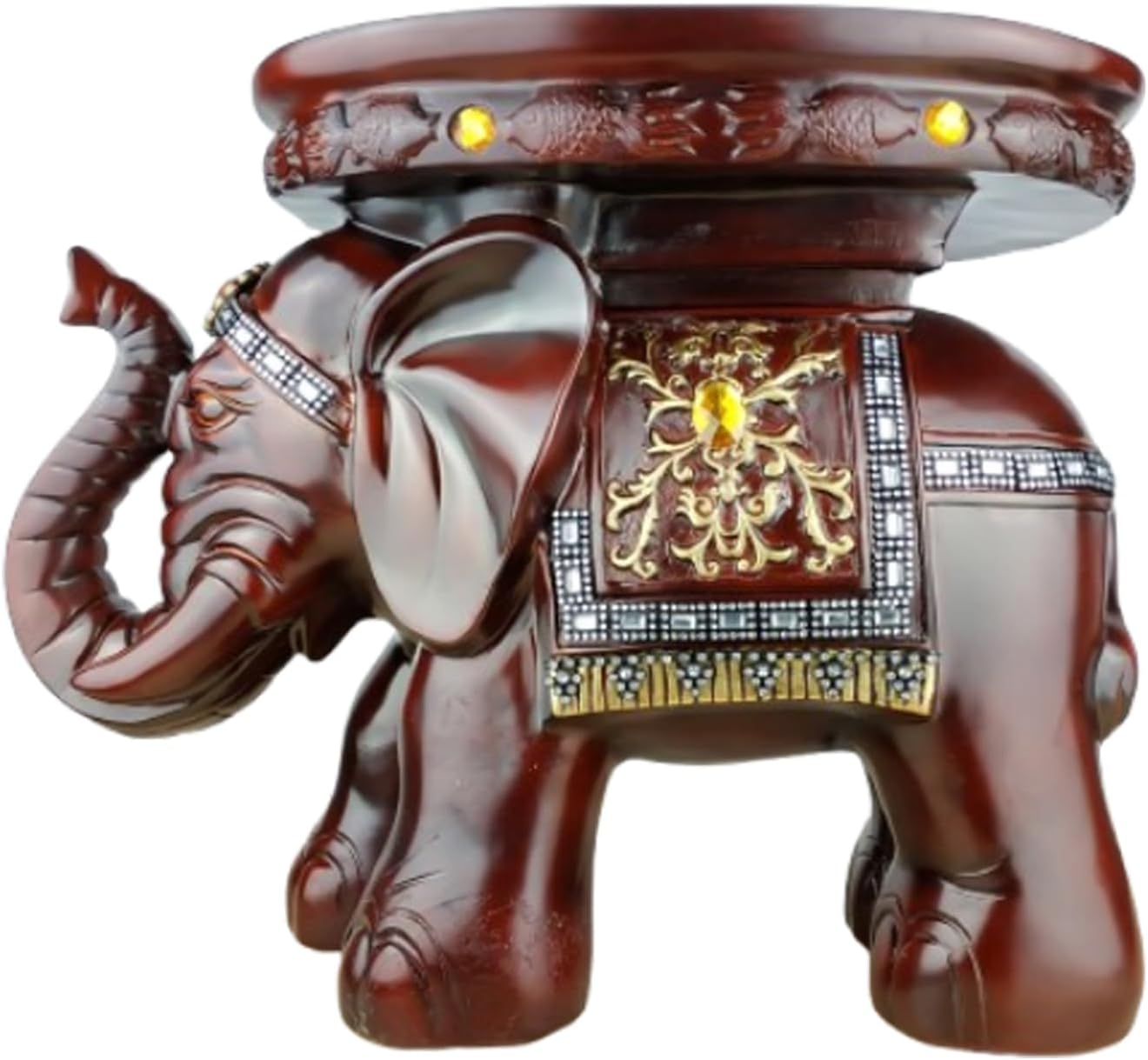 Money Elephant Figurine Elephant Statue Elephant Figurine China Style Feng Shui Chinese Statue Figurine Home Office Decor for Romance and Love,C,40 * 25 * 35cm