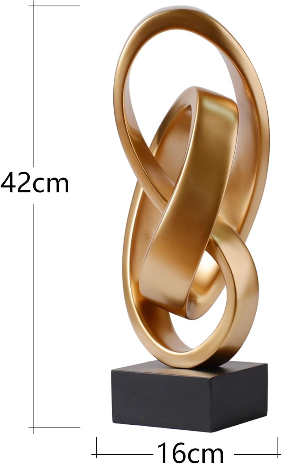 HAUCOZE Abstract Sculpture Statue Modern Art Decor Table Centerpiece Ornament Home Figurine Gift for Desktop Bookshelf Polyresin 17.0 Inch