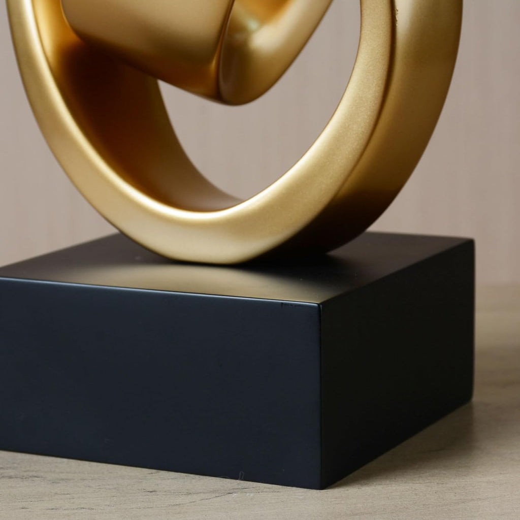 HAUCOZE Abstract Sculpture Statue Modern Art Decor Table Centerpiece Ornament Home Figurine Gift for Desktop Bookshelf Polyresin 17.0 Inch