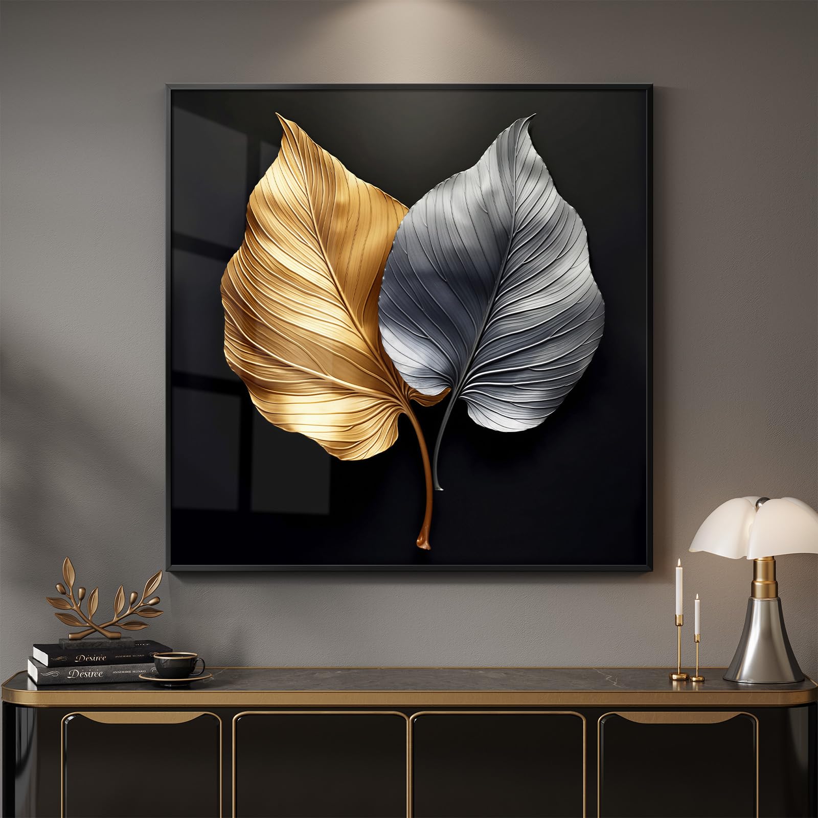 Framed Neutral Abstract Wall Art, Large Modern Canvas Prints Paintings Artwork for Walls, Minimalist Earth Tone Abstract Pictures for Living Room Lounge Dining Bedroom Office Wall Decor 30x30 In