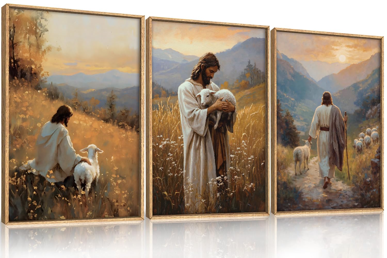 HOURIA Abstract Neutral Vintage Earth Tone Framed Canvas Wall Art Set,Modern Minimalist Rustic Brown Beige Wall Decor,Wabi Sabi Textured Brushstroke Artwork for Living Room,Bedroom,Farmhouse-24"x36"x3