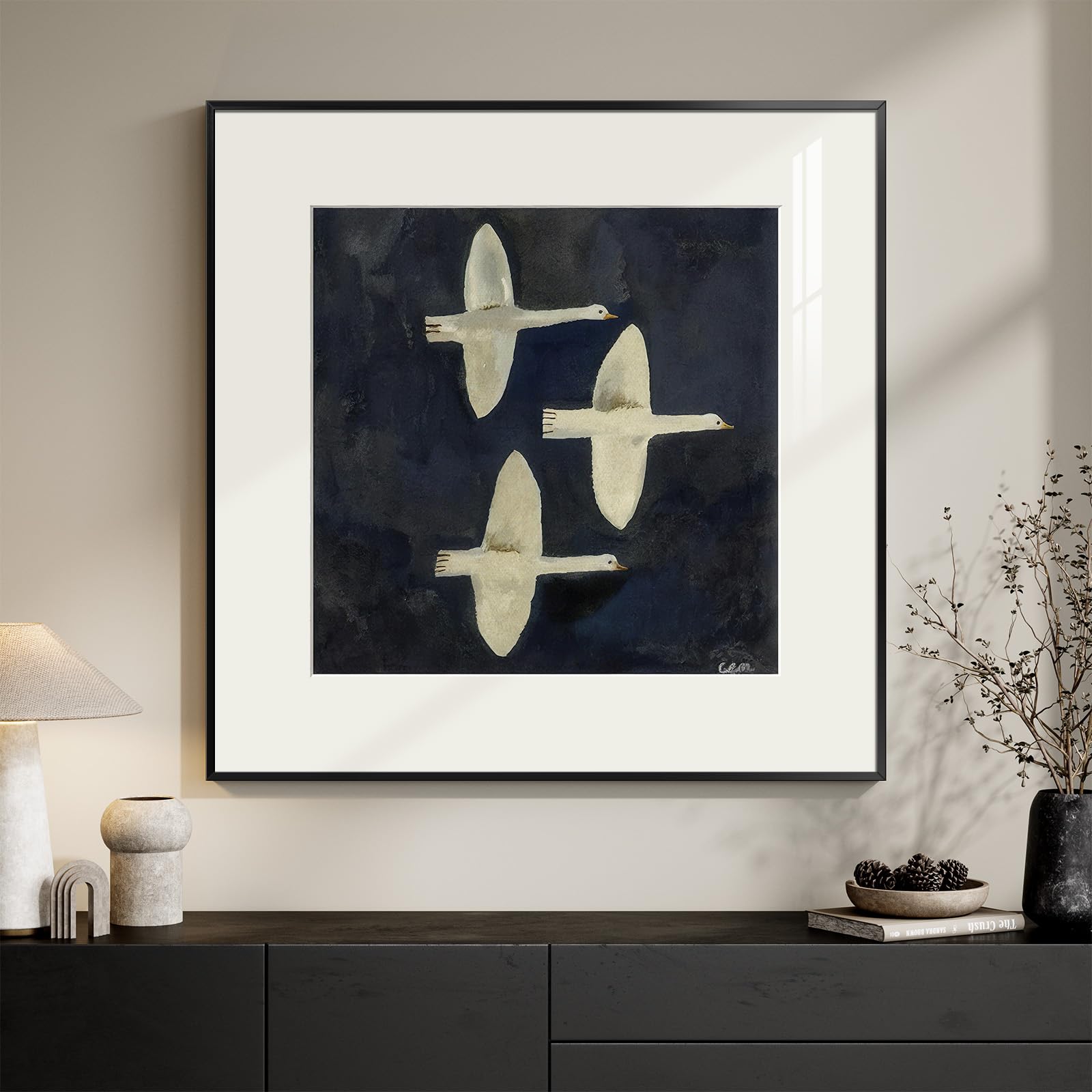 Framed Neutral Abstract Wall Art, Large Modern Canvas Prints Paintings Artwork for Walls, Minimalist Earth Tone Abstract Pictures for Living Room Lounge Dining Bedroom Office Wall Decor 30x30 In