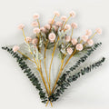 Fake Flowers in Vase for Centerpieces, Faux Flowers in Modern Ceramic Vase Set of 3 with 8 Artificial Autumn Chrysanthemums Artificial Decorative Swags