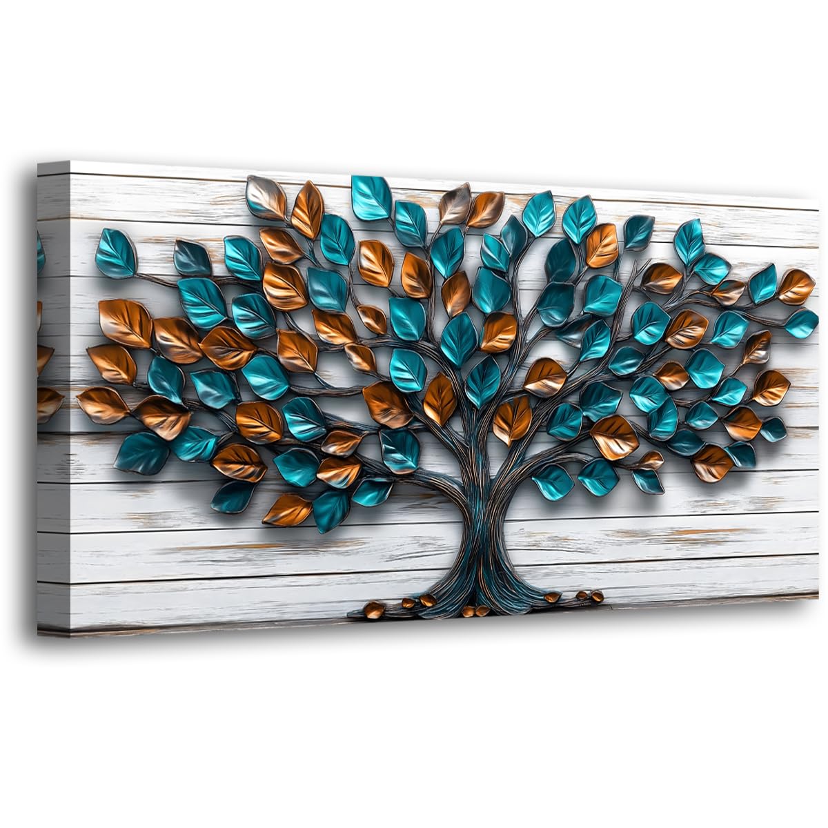 Abstract Canvas Wall Art for Living room Office Bedroom Golden Blue Wall Art Print Oil Paintings Modern Abstract River Texture Pictures Wall Decor Artwork Waterproof Ready to Hang - 20in * 40inch