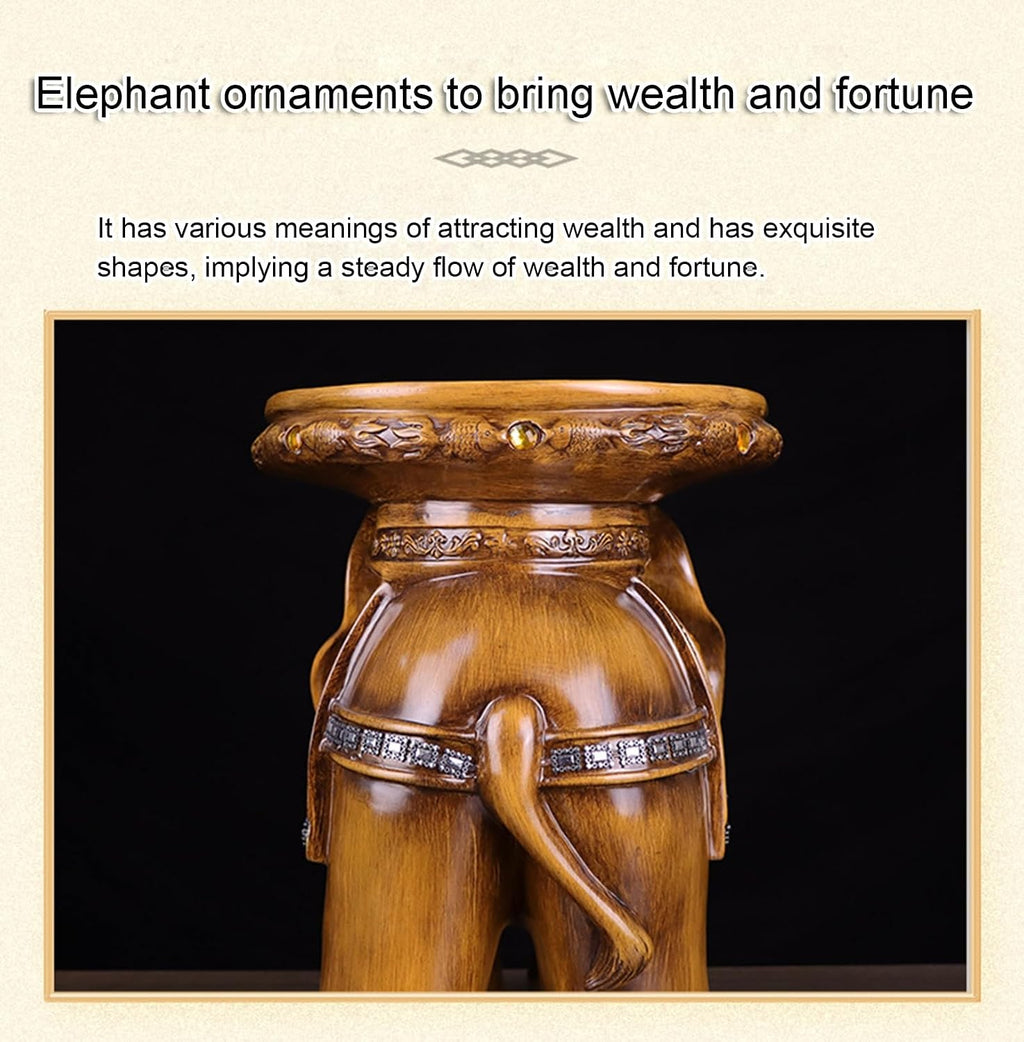Money Elephant Figurine Elephant Statue Elephant Figurine China Style Feng Shui Chinese Statue Figurine Home Office Decor for Romance and Love,C,40 * 25 * 35cm
