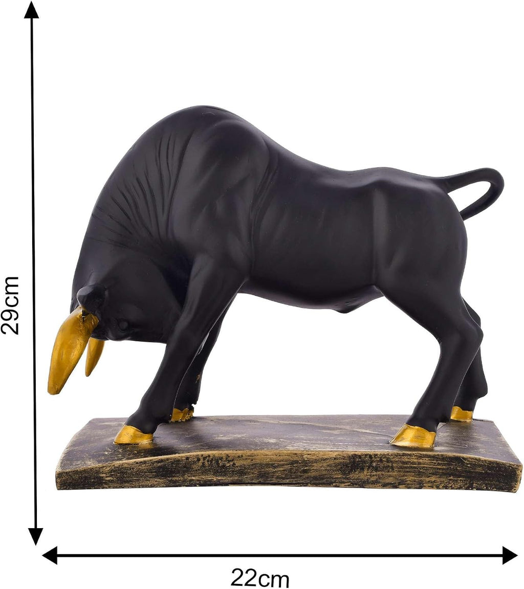 Rustic Blizz Antique Geometric Statue Bull Sculpture Ornament Abstract Animal Figurines Room Desk Decor Home Decoration, Front Door Decoration Items,Standard,Multi,1 Pcs -10