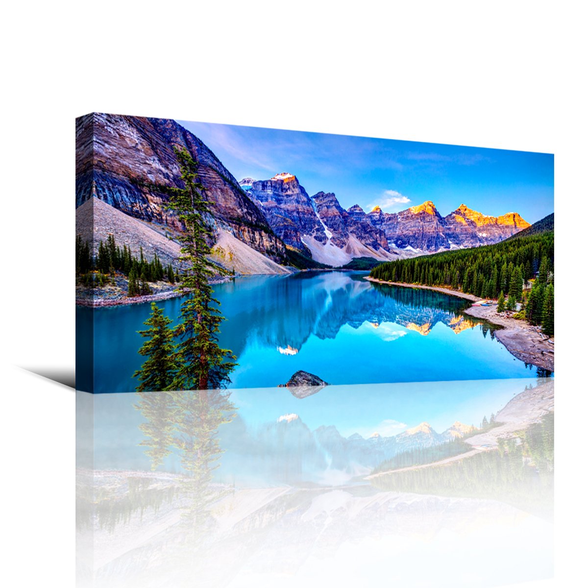 Abstract Canvas Wall Art for Living room Office Bedroom Golden Blue Wall Art Print Oil Paintings Modern Abstract River Texture Pictures Wall Decor Artwork Waterproof Ready to Hang - 20in * 40inch
