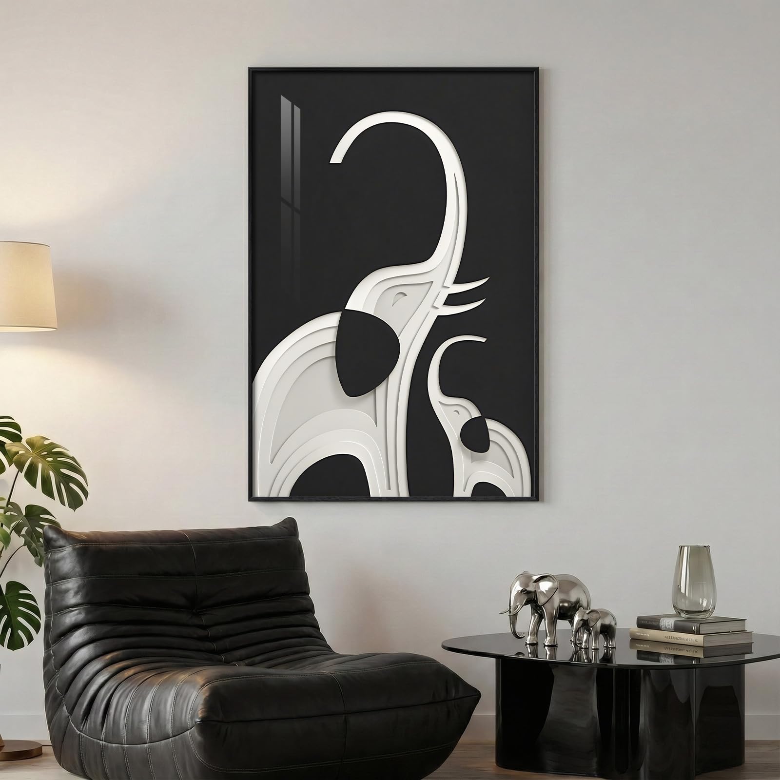 Framed Green Abstract Wall Art, Modern Canvas Prints Paintings for Walls, Contemporary Minimalist Colorful Brushstroke Pictures for Living Room Dining Bedroom Office Hallway Wall Decor 36x24 In