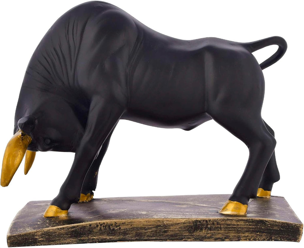 Rustic Blizz Antique Geometric Statue Bull Sculpture Ornament Abstract Animal Figurines Room Desk Decor Home Decoration, Front Door Decoration Items,Standard,Multi,1 Pcs -10