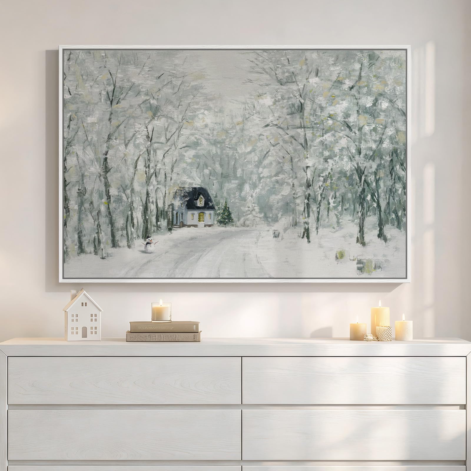 Framed Neutral Abstract Wall Art, Large Modern Canvas Prints Paintings Artwork for Walls, Minimalist Earth Tone Abstract Pictures for Living Room Lounge Dining Bedroom Office Wall Decor 30x30 In