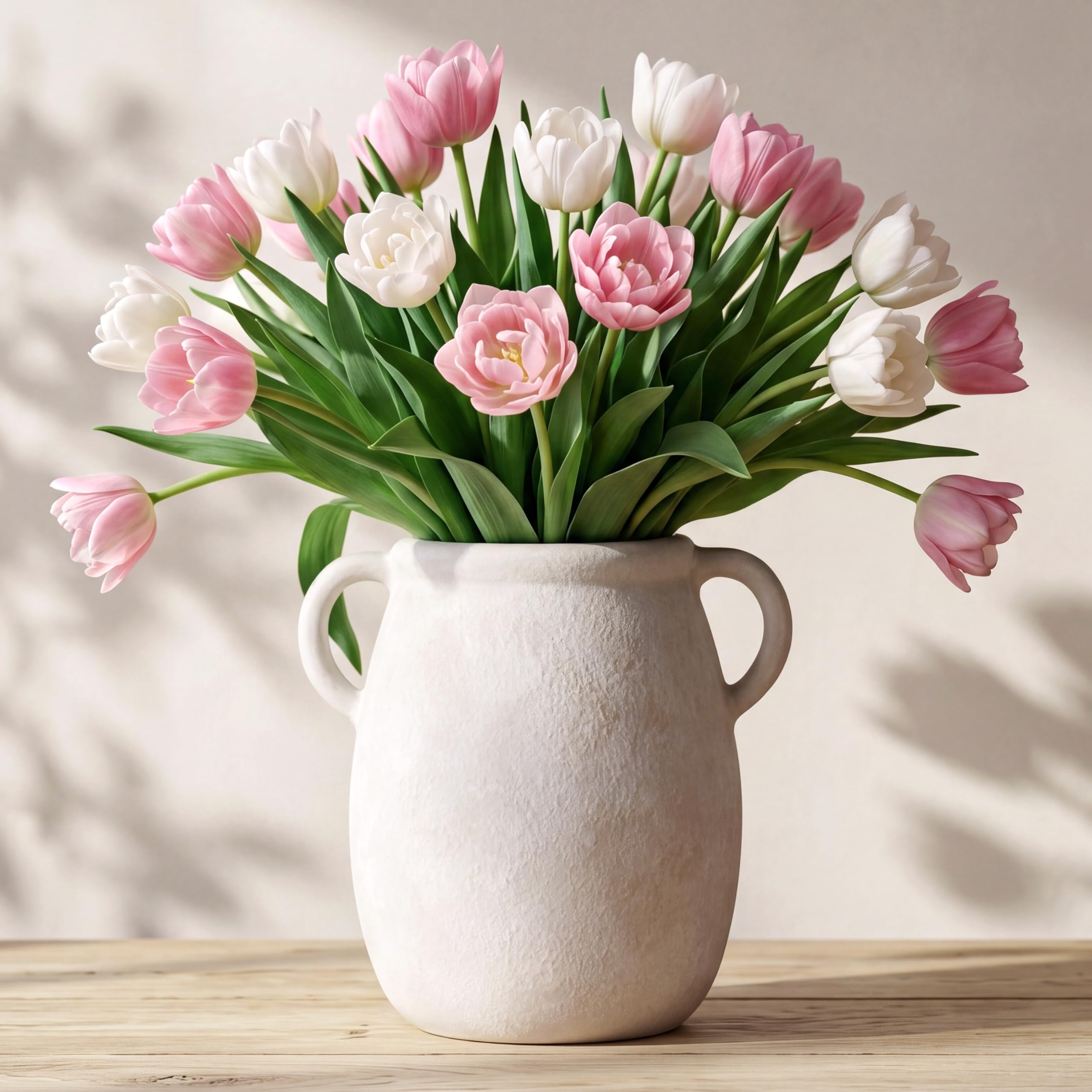 Modern Ceramic Vase Set of 5, Vases Home Decor Rustic Farmhouse Decorative Vase Pottery Vases for Bouquet Pampas Grass Dried Fresh Flowers, Table Living Room Kitchen Bedroom