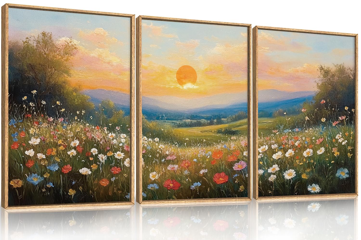 HOURIA Abstract Neutral Vintage Earth Tone Framed Canvas Wall Art Set,Modern Minimalist Rustic Brown Beige Wall Decor,Wabi Sabi Textured Brushstroke Artwork for Living Room,Bedroom,Farmhouse-24"x36"x3