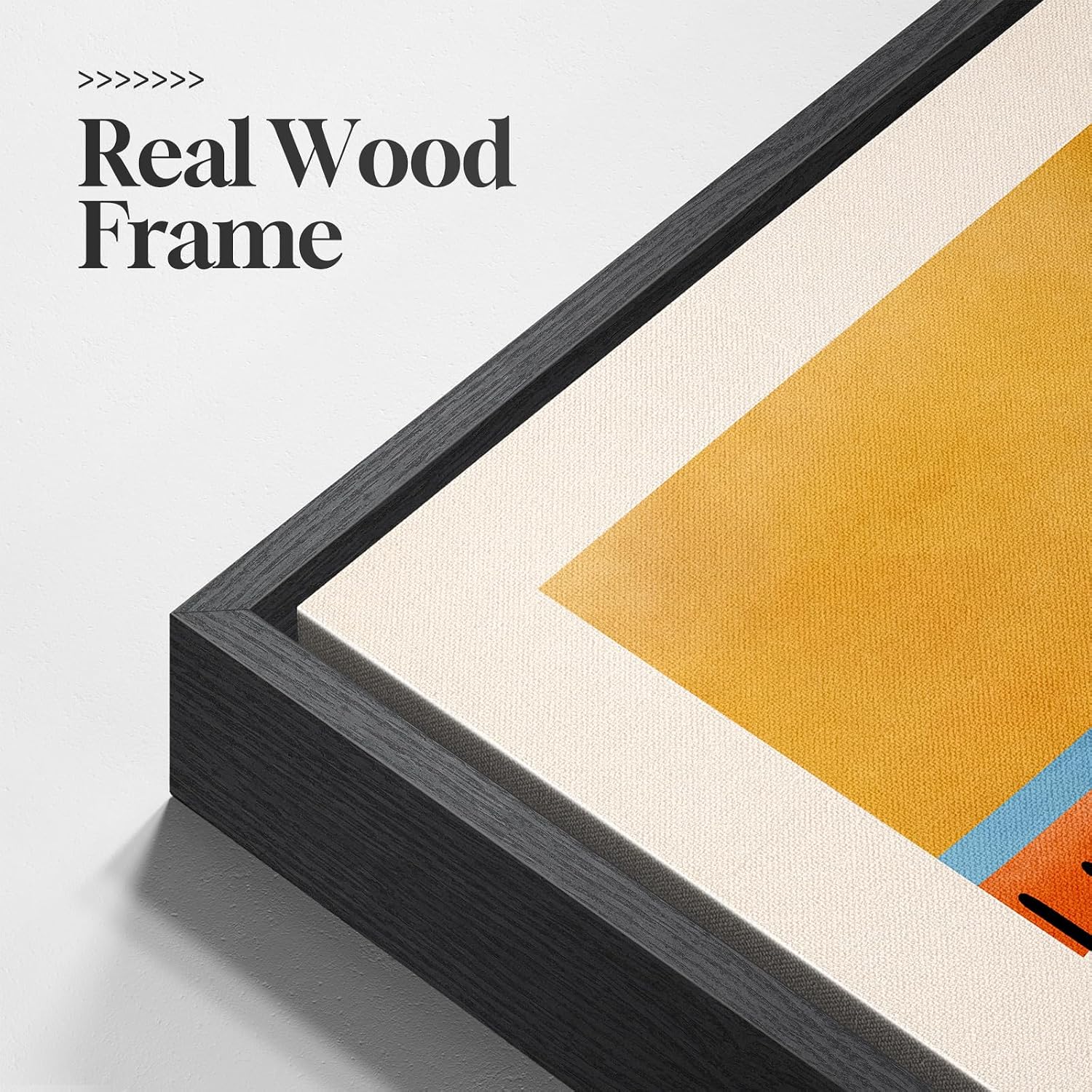 Framed Colorful Abstract Wall Art for Living Room, 3 Piece Mid Century Modern Canvas Paintings Prints Artwork for Walls, Large Modern Triptych Pictures Wall Decor for Bedroom Home Office, 16x24 Inch