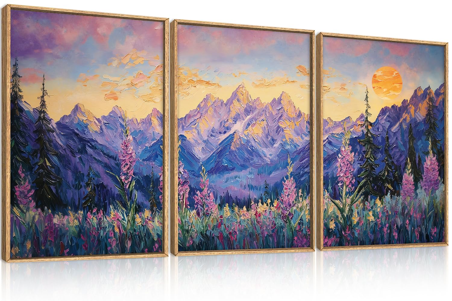 HOURIA Abstract Neutral Vintage Earth Tone Framed Canvas Wall Art Set,Modern Minimalist Rustic Brown Beige Wall Decor,Wabi Sabi Textured Brushstroke Artwork for Living Room,Bedroom,Farmhouse-24"x36"x3