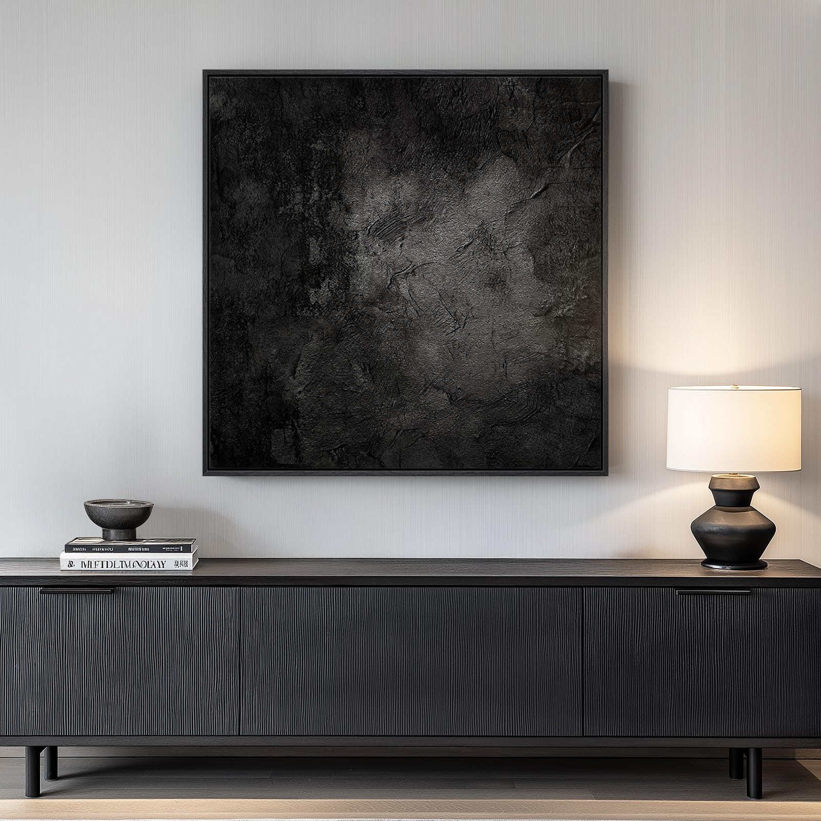 Framed Neutral Abstract Wall Art, Large Modern Canvas Prints Paintings Artwork for Walls, Minimalist Earth Tone Abstract Pictures for Living Room Lounge Dining Bedroom Office Wall Decor 30x30 In