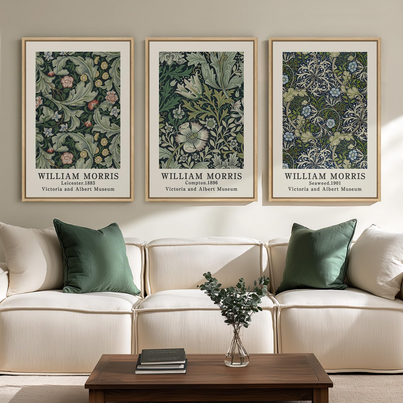 Large Framed Matisse Wall Art for Living room, 3 Piece Colorful Abstract Canvas Artwork for Walls, Retro Vintage Big Matisse Famous Landscape Paintings Prints Pictures for Hallway Home Office 24x36