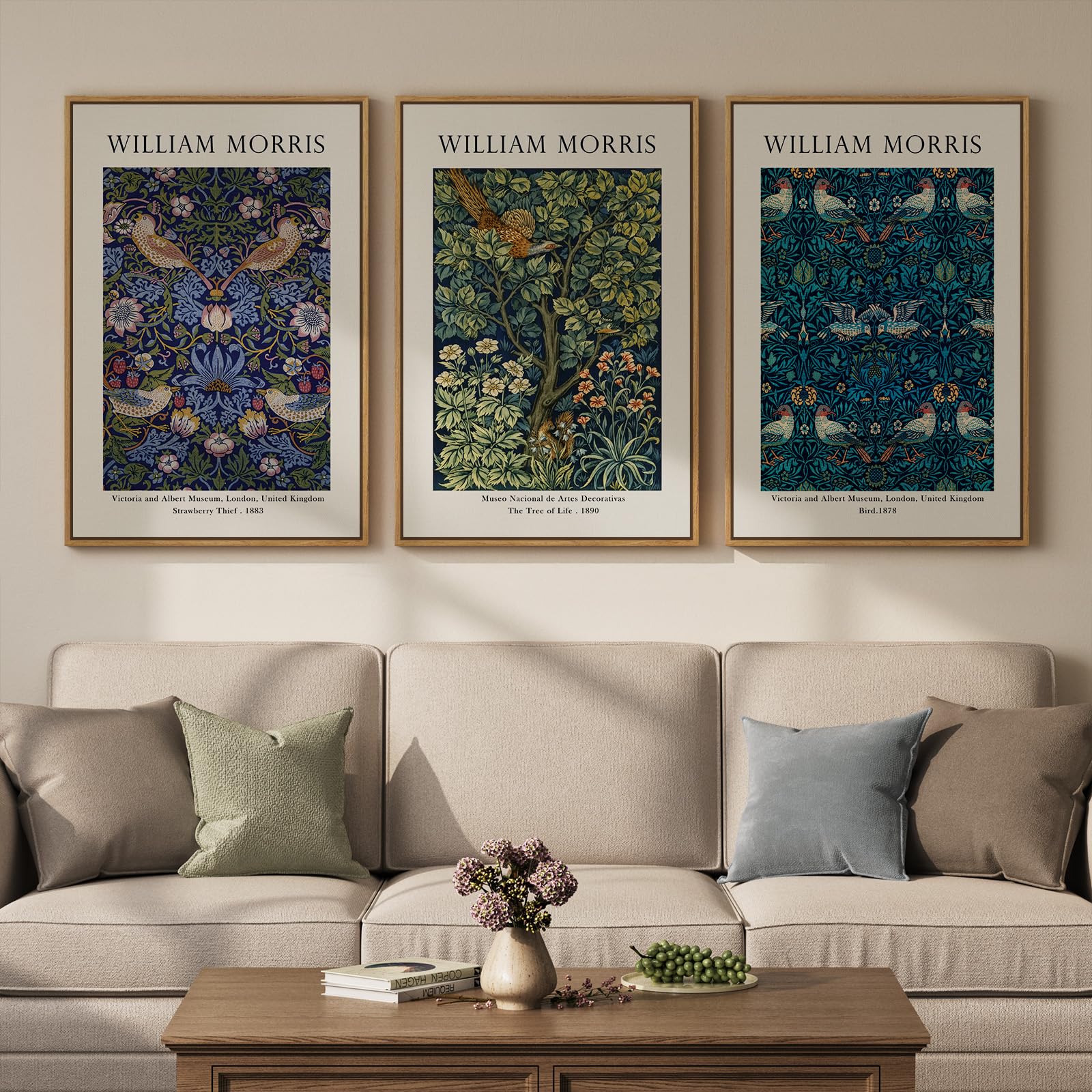 Large Framed Matisse Wall Art for Living room, 3 Piece Colorful Abstract Canvas Artwork for Walls, Retro Vintage Big Matisse Famous Landscape Paintings Prints Pictures for Hallway Home Office 24x36