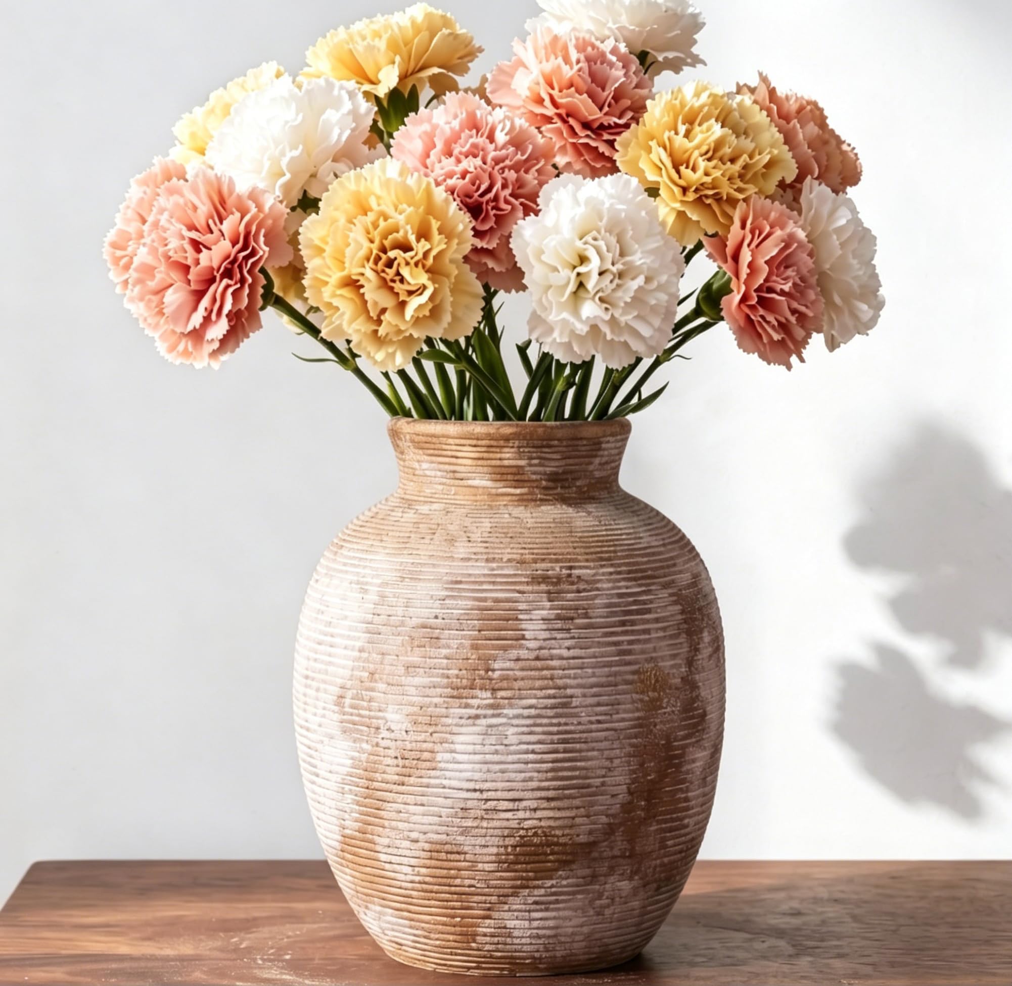 Modern Ceramic Vase Set of 5, Vases Home Decor Rustic Farmhouse Decorative Vase Pottery Vases for Bouquet Pampas Grass Dried Fresh Flowers, Table Living Room Kitchen Bedroom