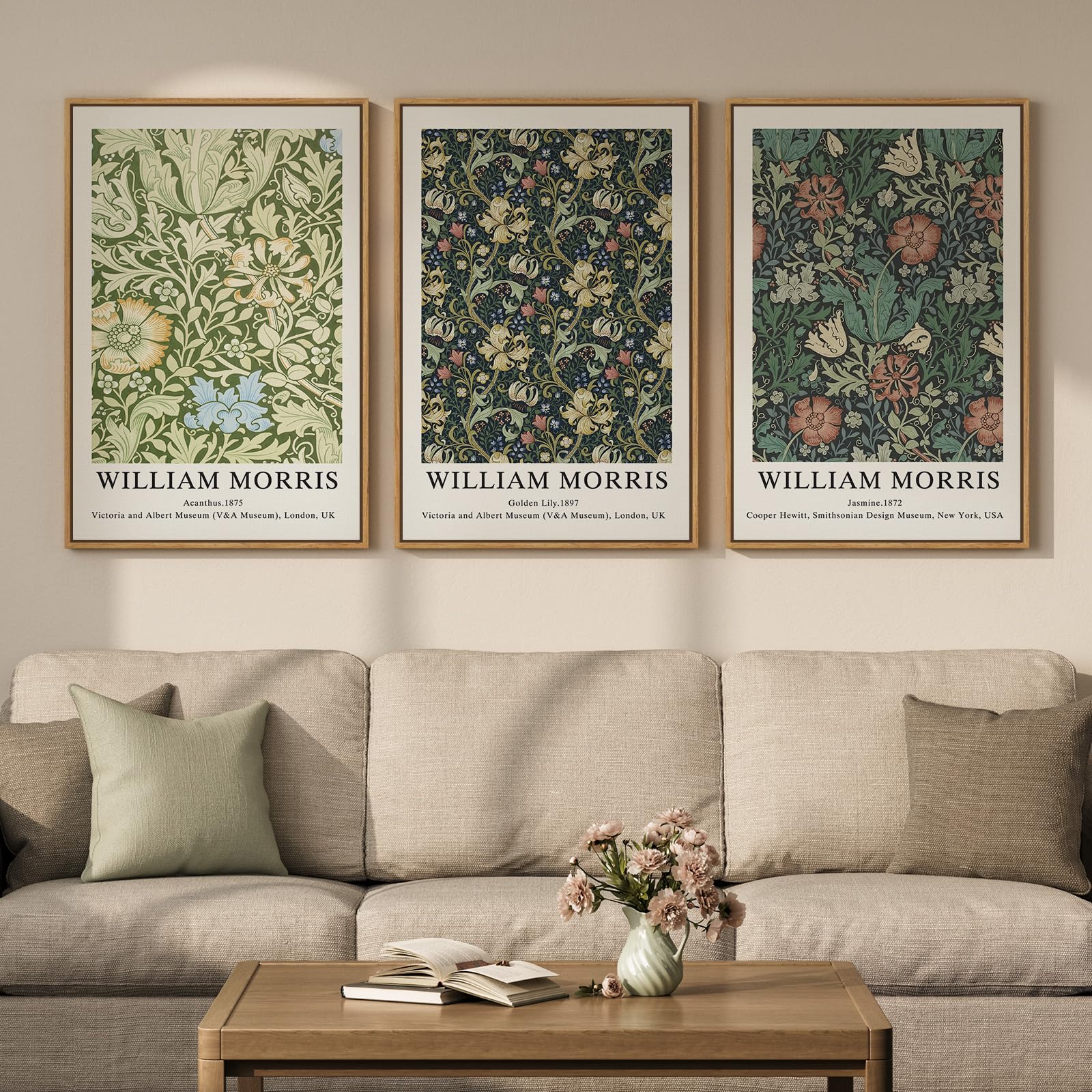 Large Framed Matisse Wall Art for Living room, 3 Piece Colorful Abstract Canvas Artwork for Walls, Retro Vintage Big Matisse Famous Landscape Paintings Prints Pictures for Hallway Home Office 24x36