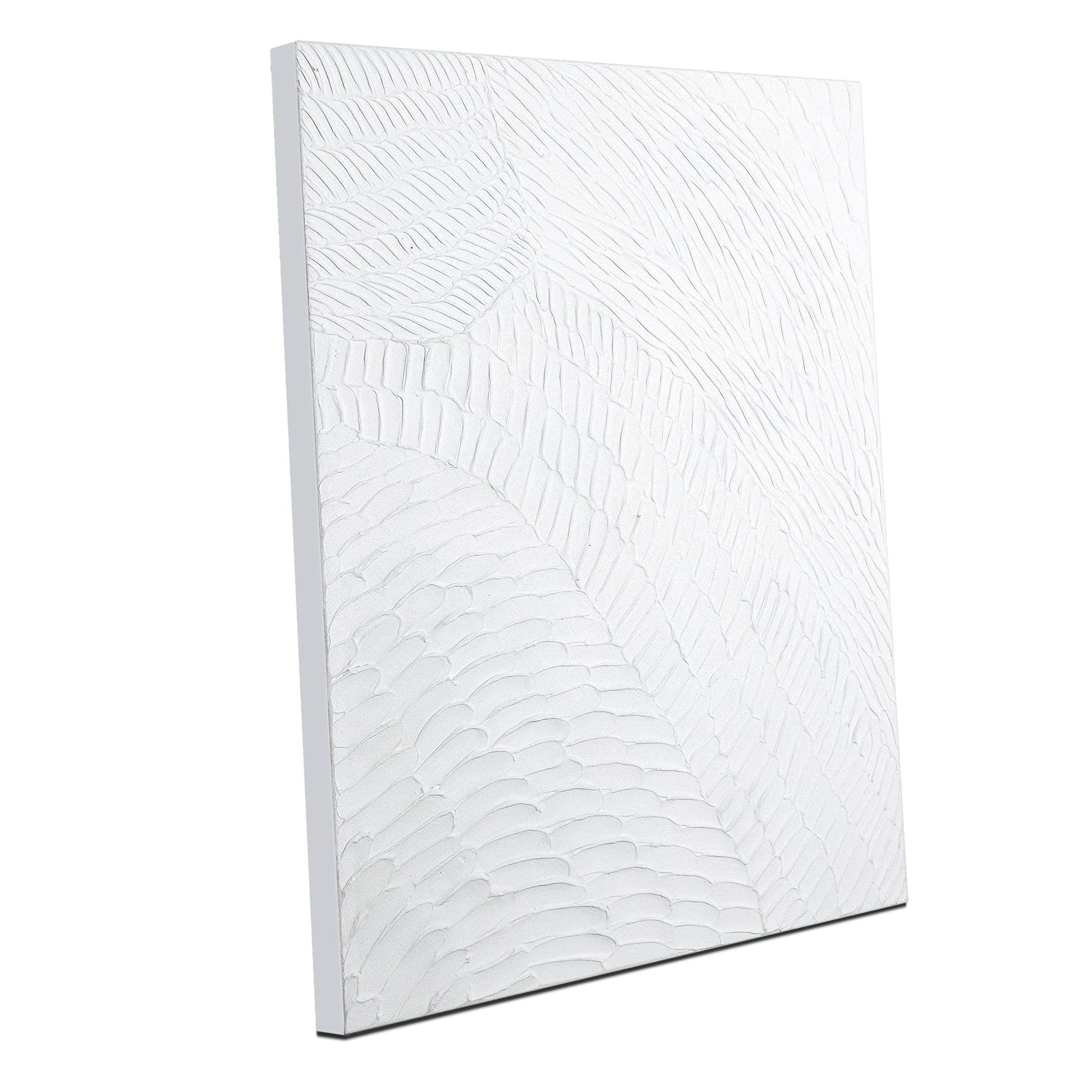 Framed Neutral Abstract Wall-Art Painting - Large Abstract Canvas Wall Decor 3D Curve Illustrations Hand painting for Living Room, Bedroom, Office - 2 Piece 28 x 40 Inch, Ready to Hang
