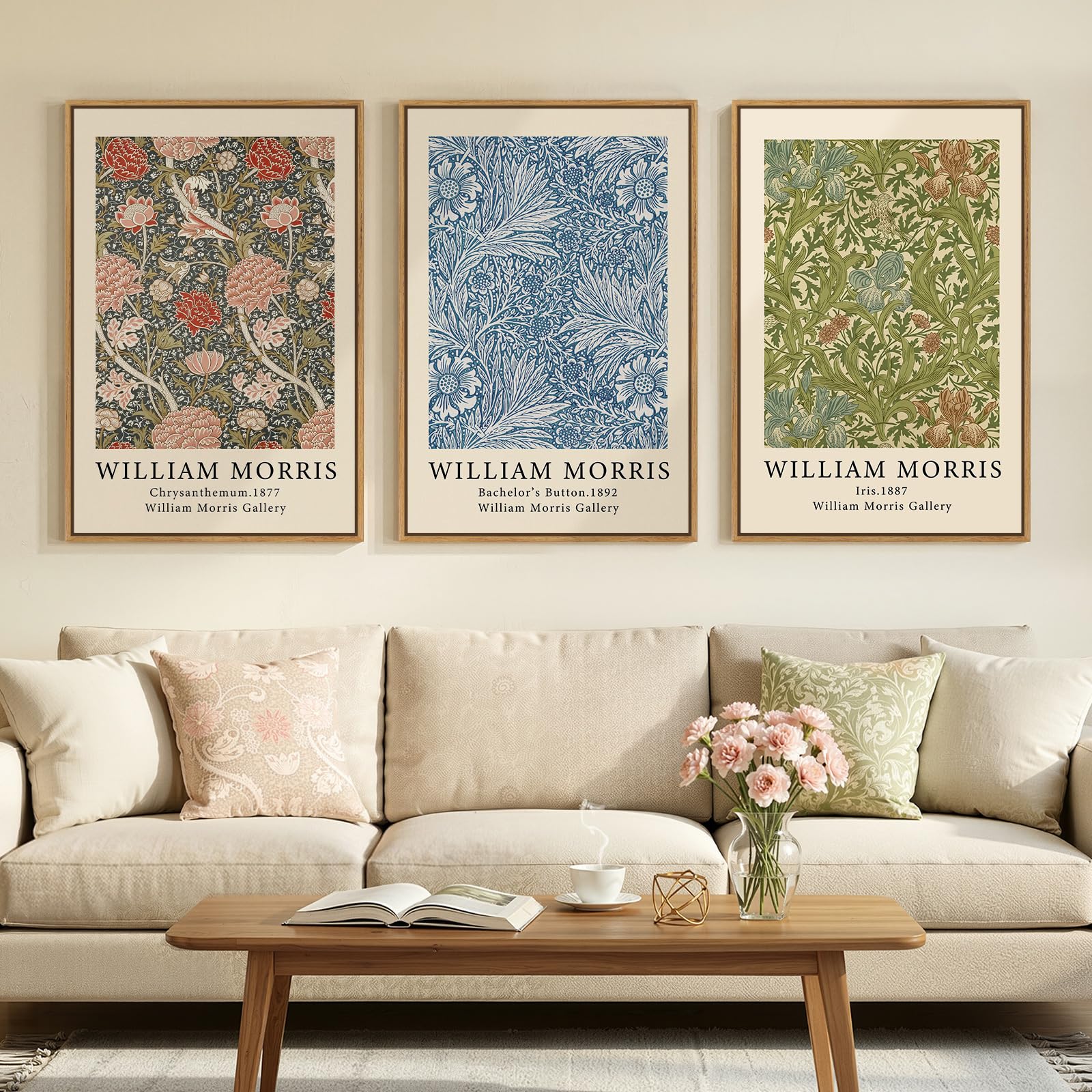 Large Framed Matisse Wall Art for Living room, 3 Piece Colorful Abstract Canvas Artwork for Walls, Retro Vintage Big Matisse Famous Landscape Paintings Prints Pictures for Hallway Home Office 24x36