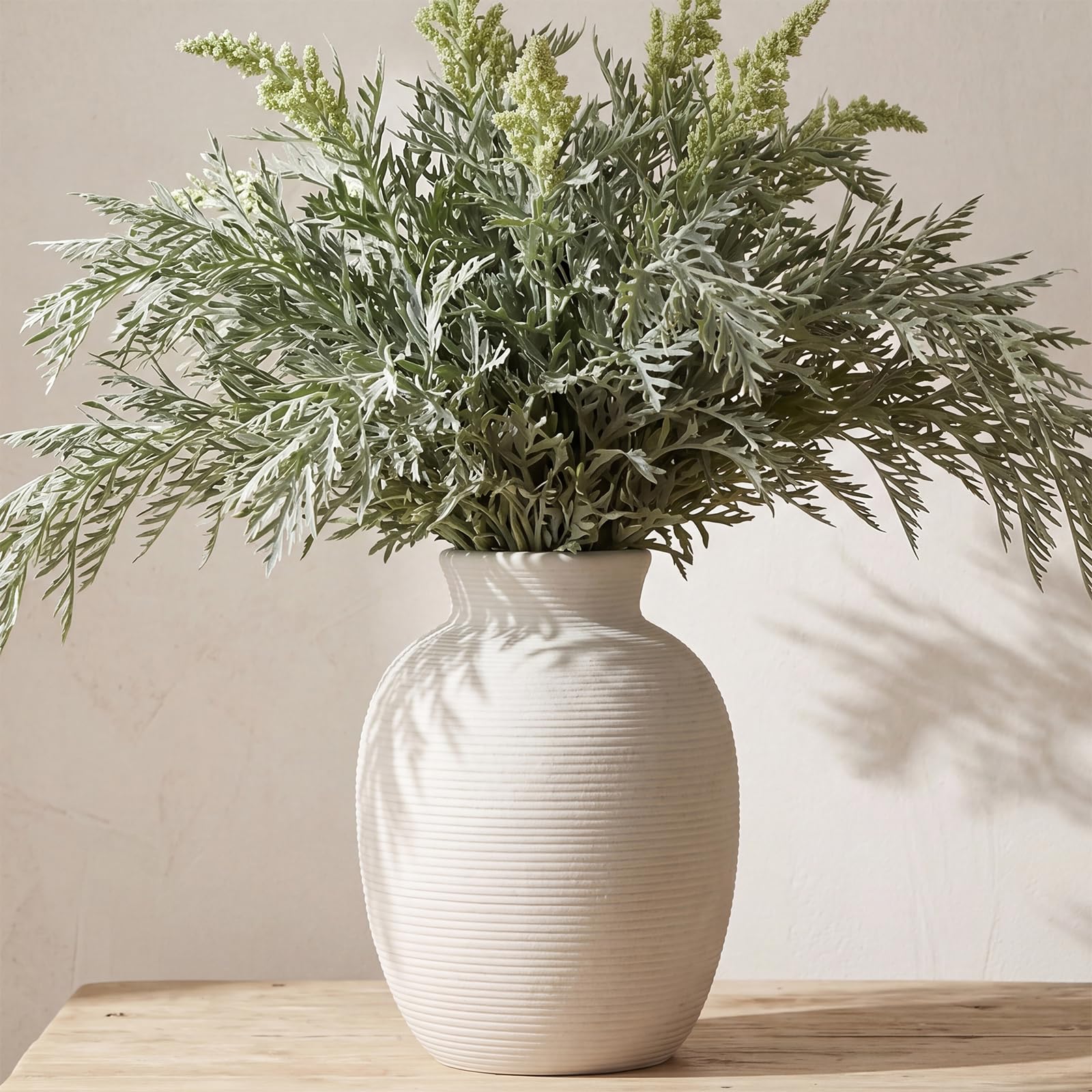 Modern Ceramic Vase Set of 5, Vases Home Decor Rustic Farmhouse Decorative Vase Pottery Vases for Bouquet Pampas Grass Dried Fresh Flowers, Table Living Room Kitchen Bedroom