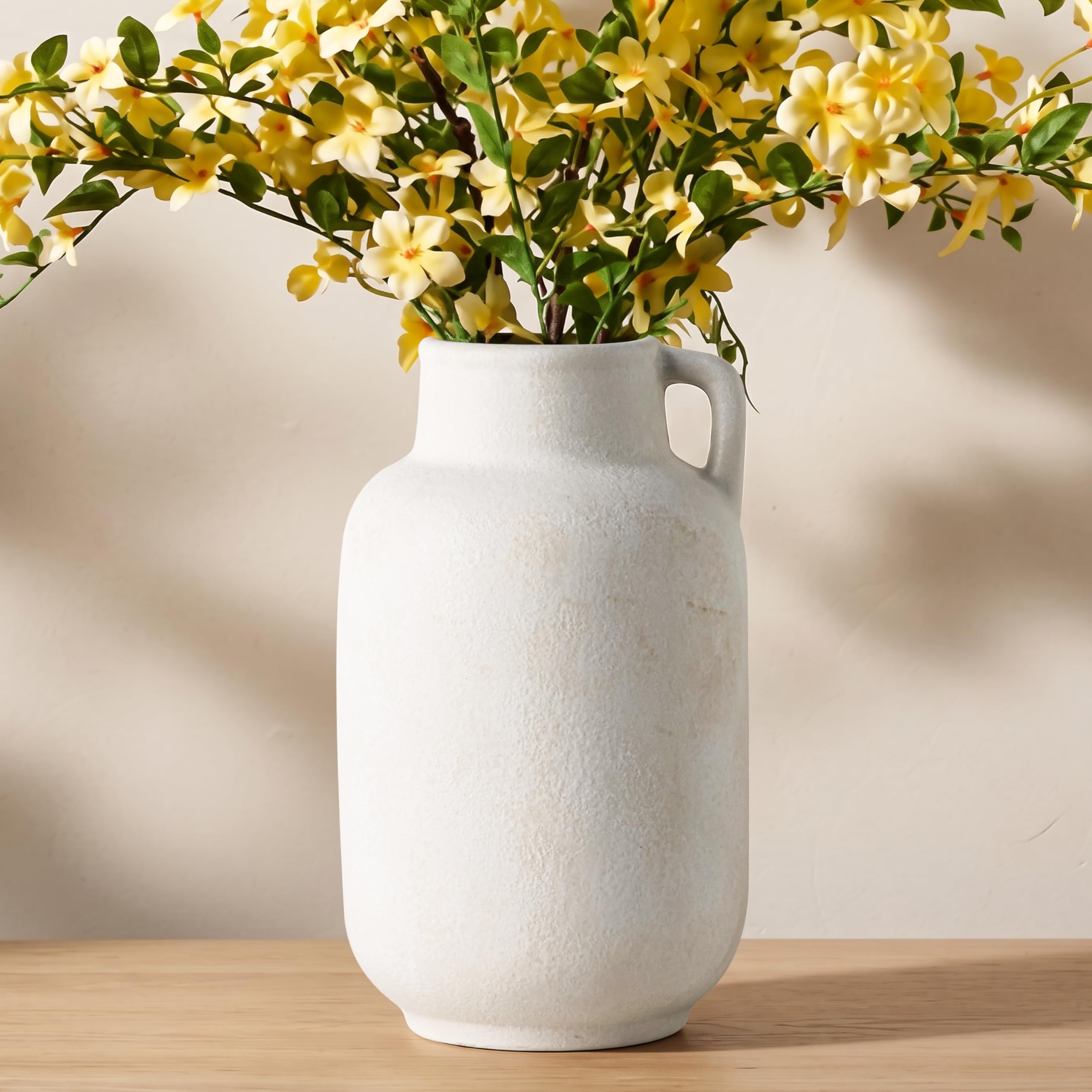 Modern Ceramic Vase Set of 5, Vases Home Decor Rustic Farmhouse Decorative Vase Pottery Vases for Bouquet Pampas Grass Dried Fresh Flowers, Table Living Room Kitchen Bedroom