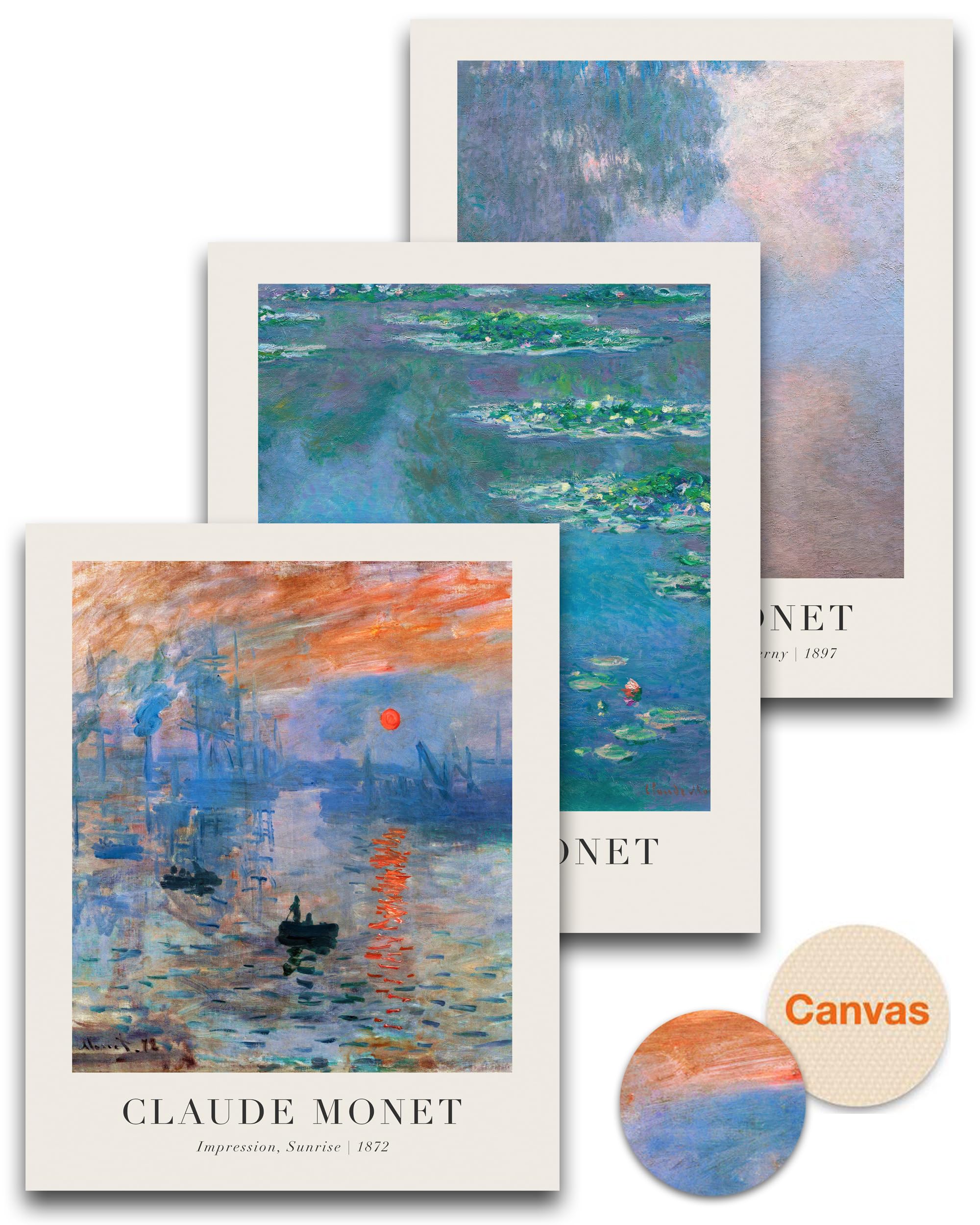 HesenDot Abstract Botanical Wall Art Set of 3, 30x40CM Neutral Plant Framed Canvas Prints, Beige Green Boho Aesthetic Wall Decor for Living Room Bedroom Bathroom Office Home