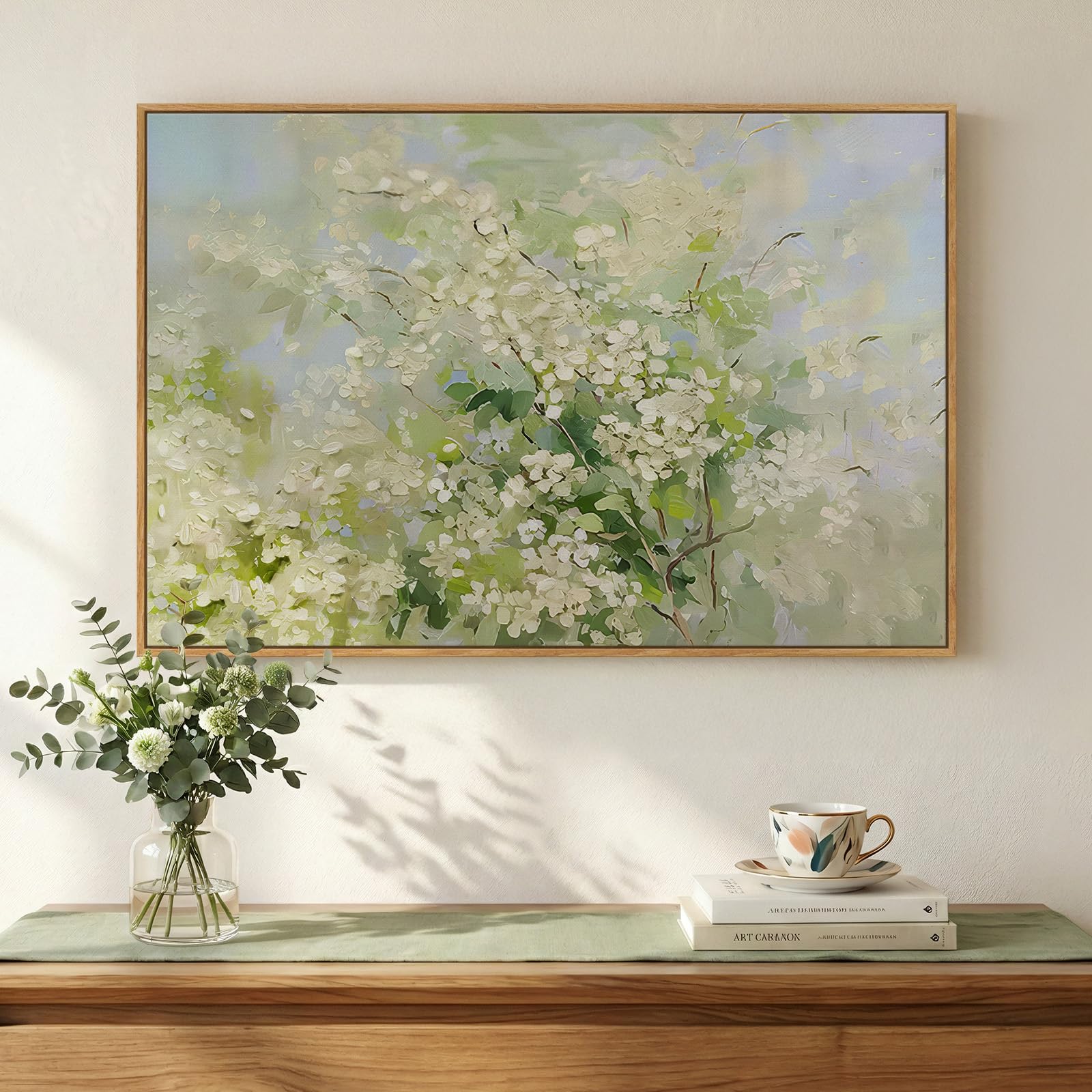 Framed Abstract Flower Wall Art, Colorful Botanical Floral Canvas Painting Prints for Modern Farmhouse Wall Art Decor, Wildflower Pictures for Living Room Bedroom Dining Room Wall Decor, 24x36 Inch