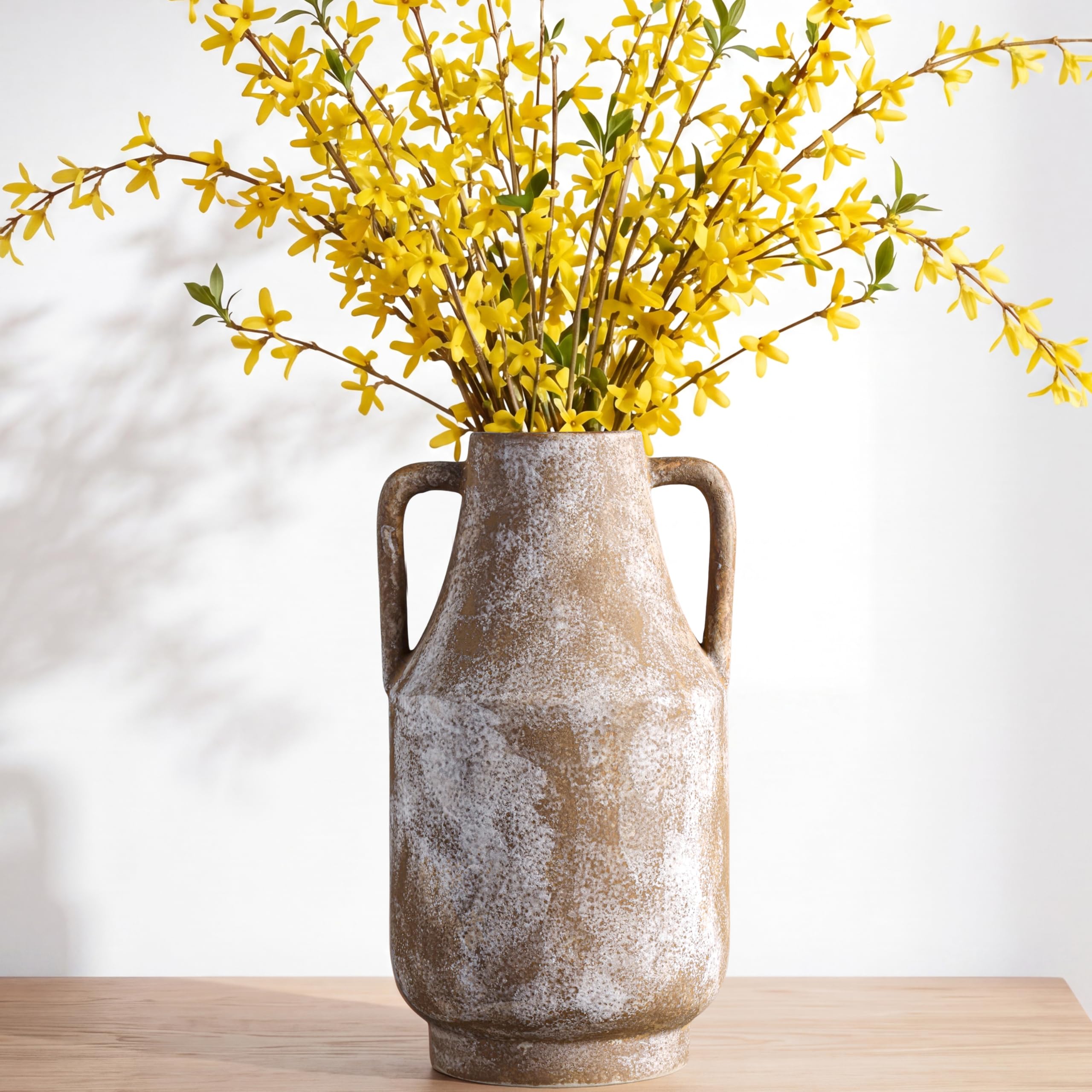 Modern Ceramic Vase Set of 5, Vases Home Decor Rustic Farmhouse Decorative Vase Pottery Vases for Bouquet Pampas Grass Dried Fresh Flowers, Table Living Room Kitchen Bedroom