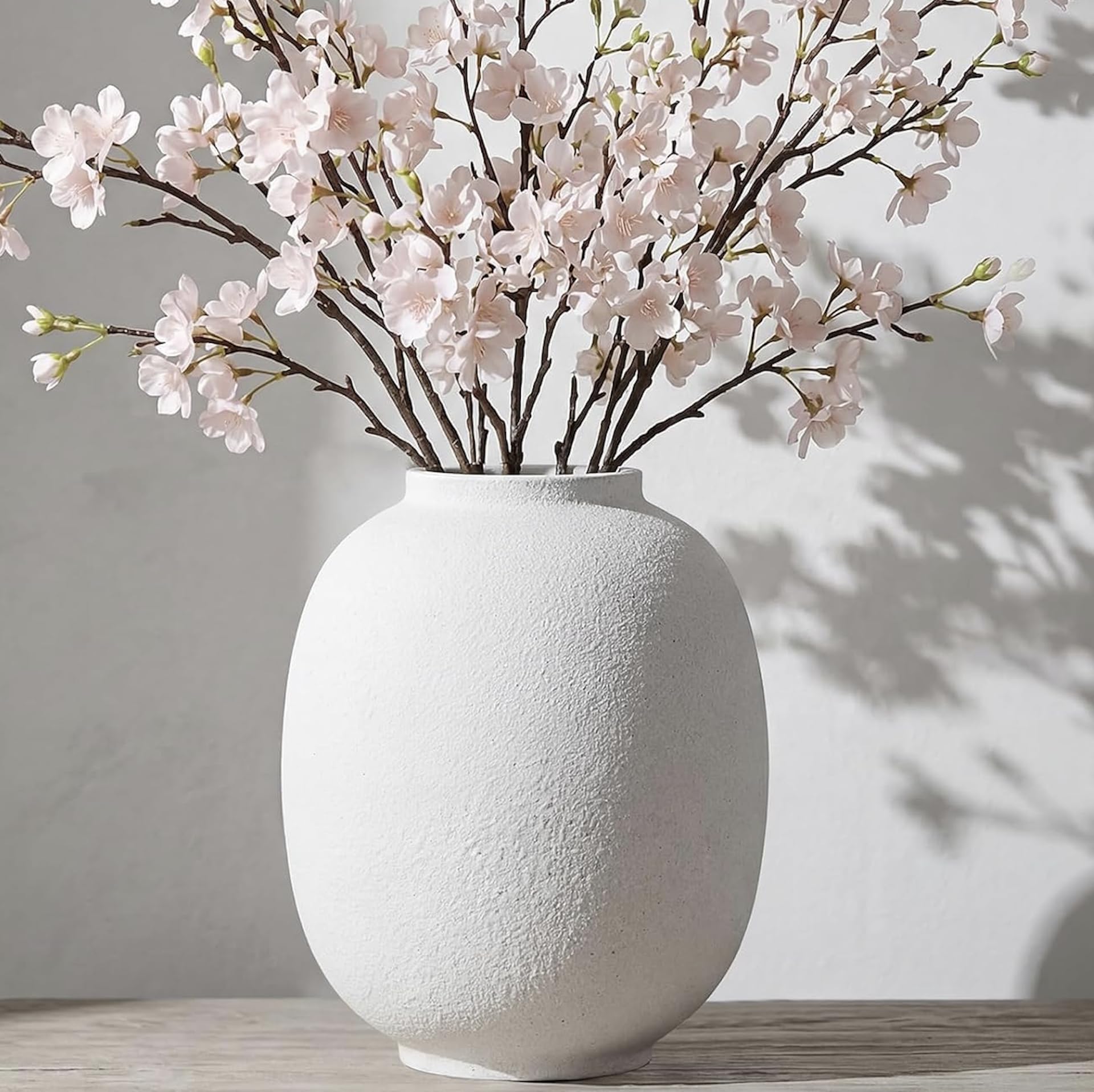 Modern Ceramic Vase Set of 5, Vases Home Decor Rustic Farmhouse Decorative Vase Pottery Vases for Bouquet Pampas Grass Dried Fresh Flowers, Table Living Room Kitchen Bedroom