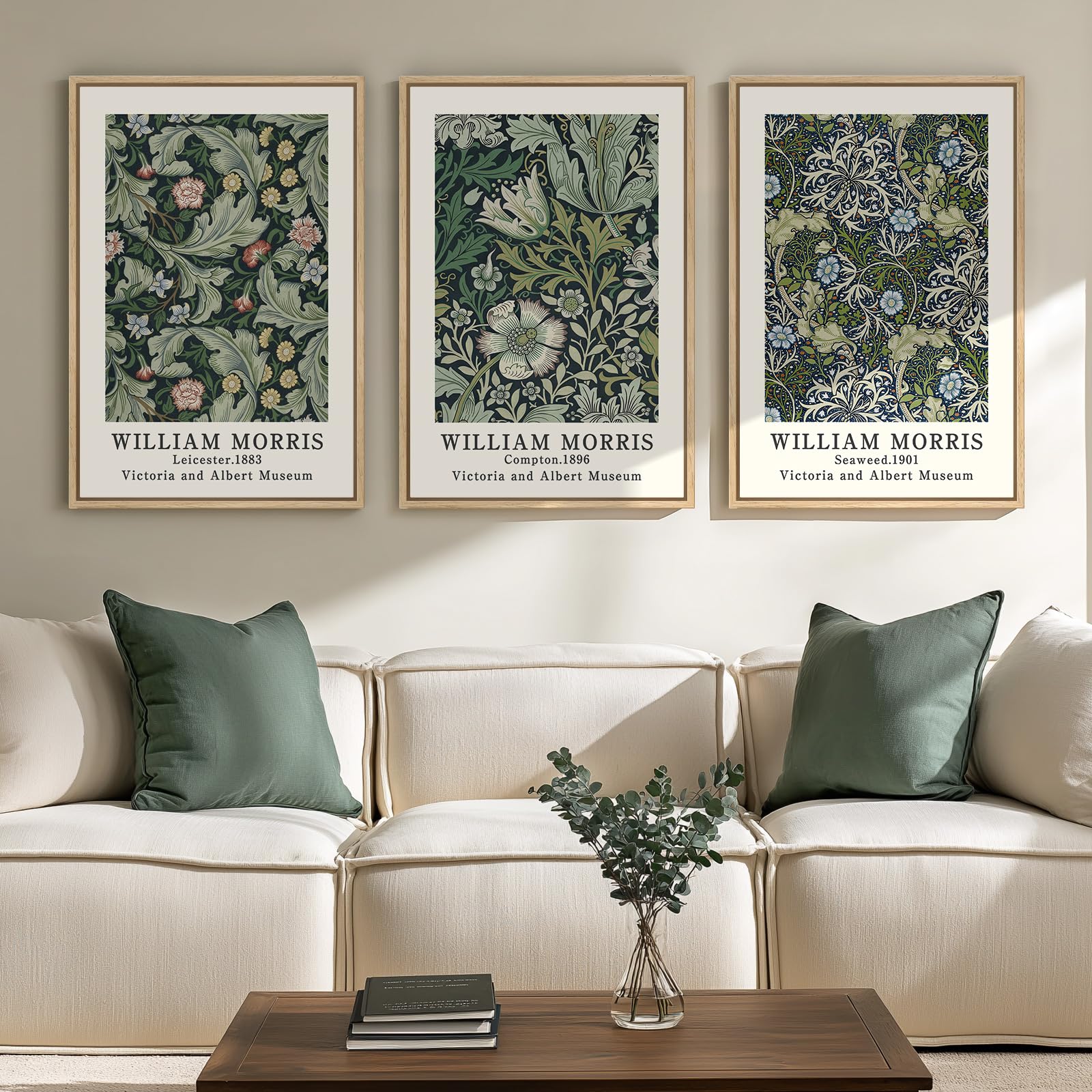 Large Framed Matisse Wall Art for Living room, 3 Piece Colorful Abstract Canvas Artwork for Walls, Retro Vintage Big Matisse Famous Landscape Paintings Prints Pictures for Hallway Home Office 24x36