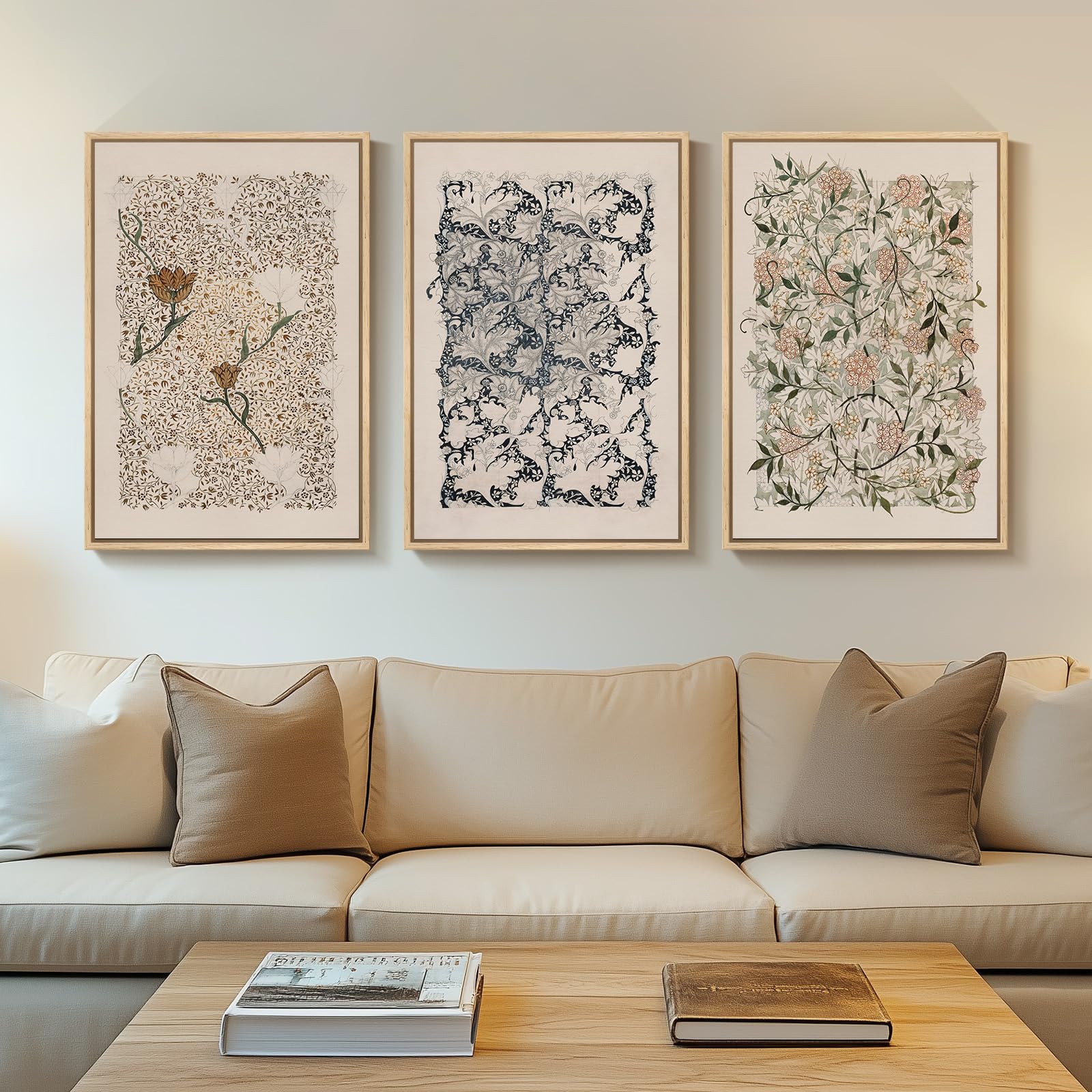 Large Framed Matisse Wall Art for Living room, 3 Piece Colorful Abstract Canvas Artwork for Walls, Retro Vintage Big Matisse Famous Landscape Paintings Prints Pictures for Hallway Home Office 24x36