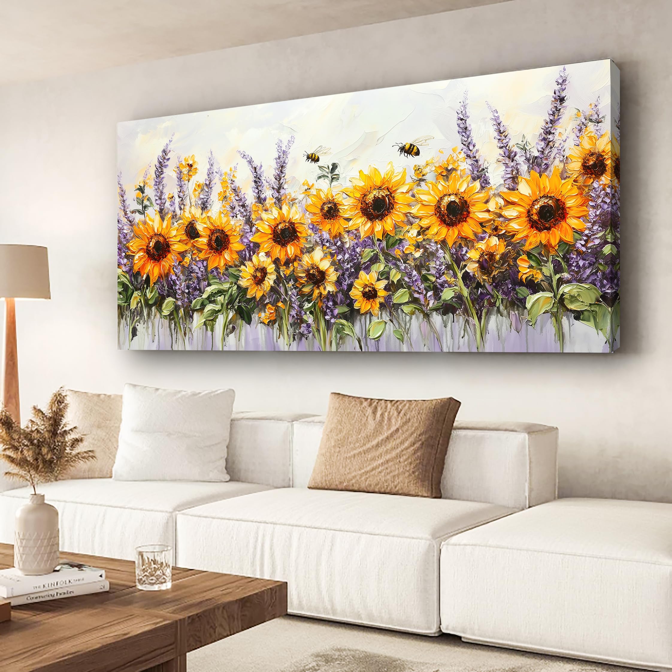 Abstract Canvas Wall Art for Living room Office Bedroom Golden Blue Wall Art Print Oil Paintings Modern Abstract River Texture Pictures Wall Decor Artwork Waterproof Ready to Hang - 20in * 40inch